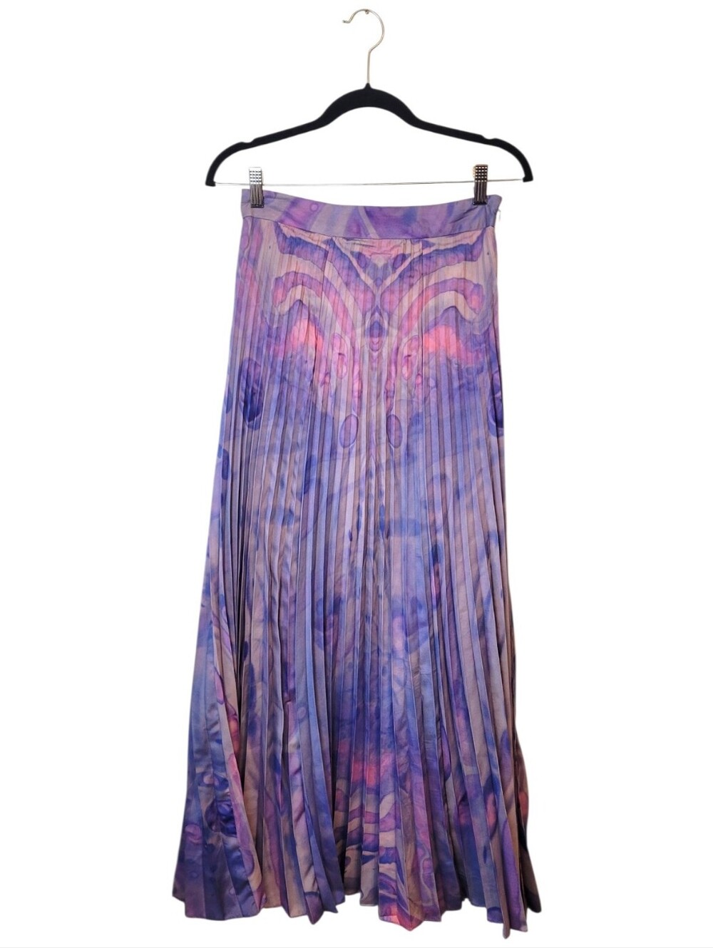 Siddhartha Bansal Pleated Purple Dyed Maxi Skirt Size 4